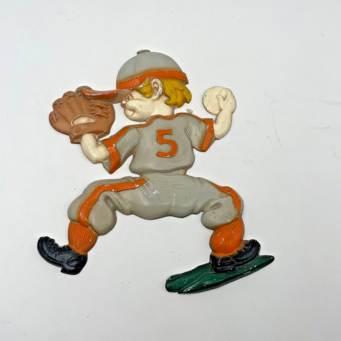 3 Sexton METAL Baseball WALL PLAQUES Sports HOME INTERIORS HOMCO Boys VINTAGE