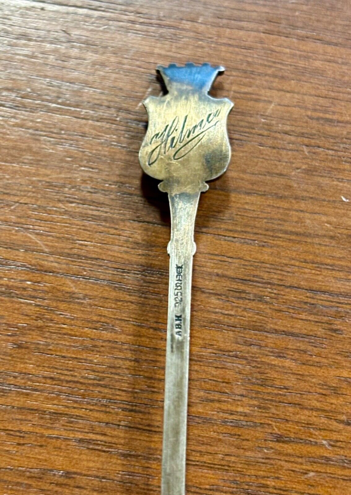 ENAMEL SWEDISH UNION FLAG STERLING SILVER SOUVENIR SPOON 11 Grams