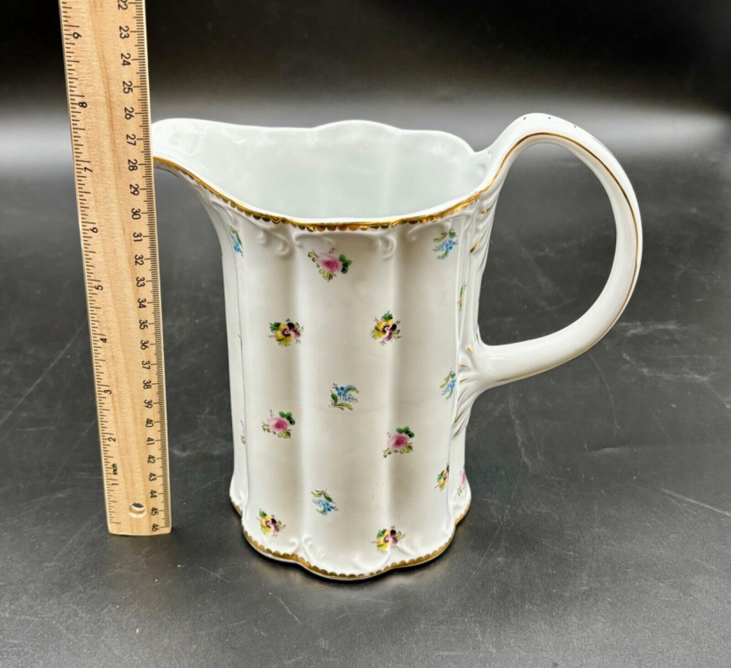 Vtg I. Godinger & Co. Floral Pansy Primavera Porcelain Milk Creamer Pitcher