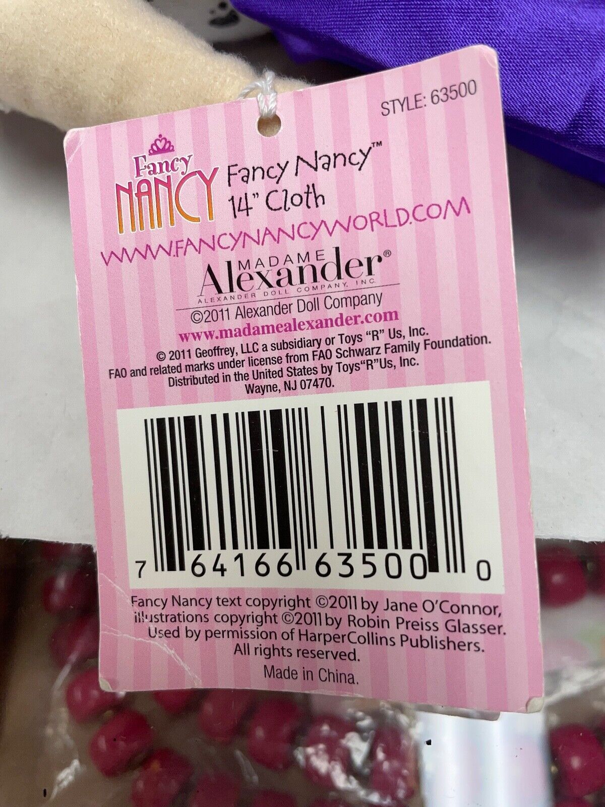 FAO Schwarz Fancy Nancy Plush Doll