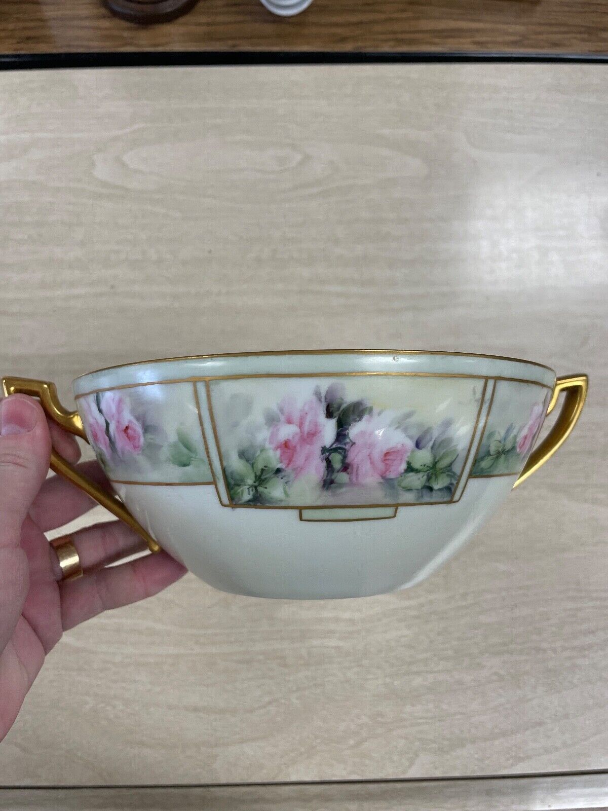 Antique Hand Painted French Porcelain Bowl