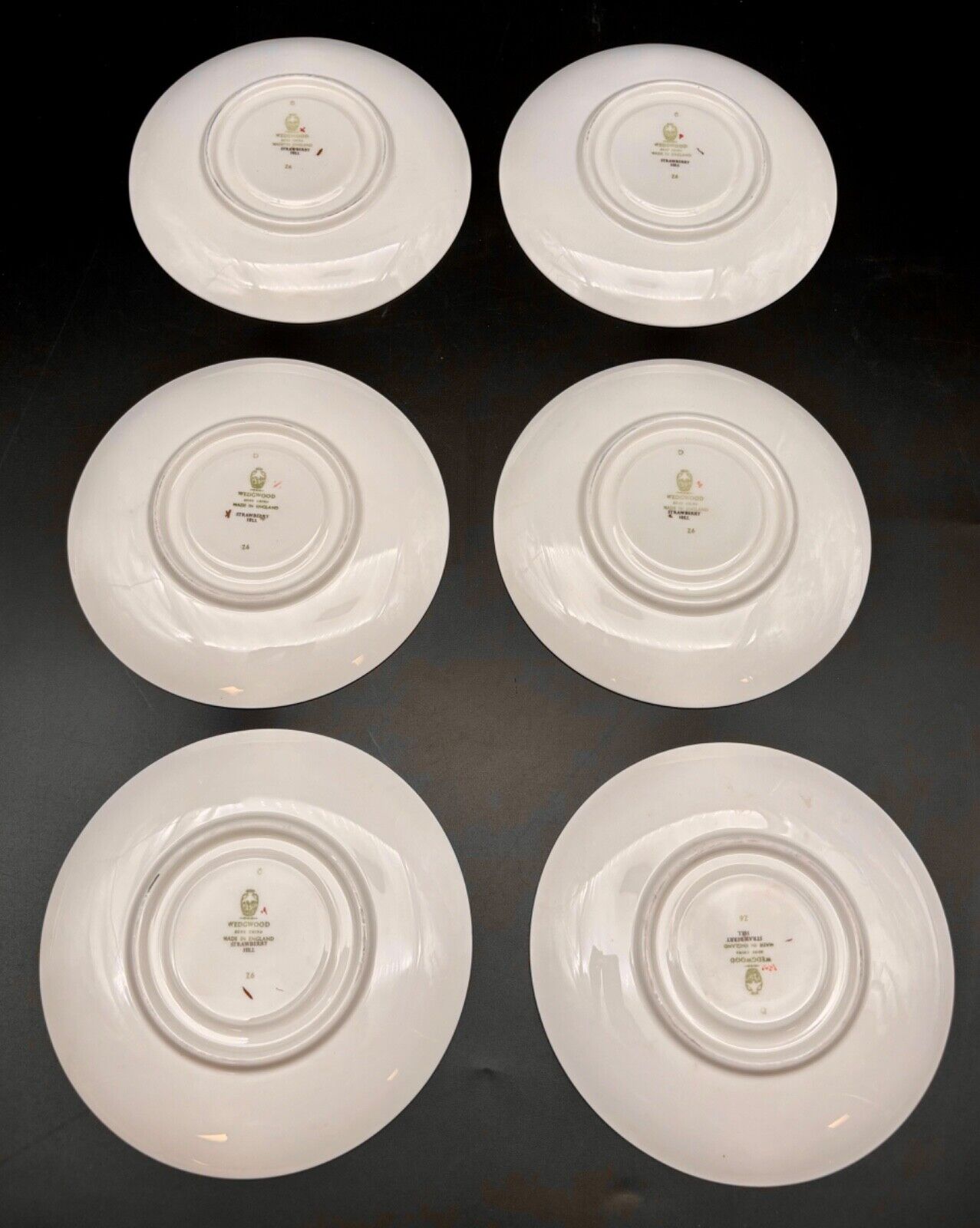 Wedgwood Strawberry Hill (6) Saucers 6 1/4"