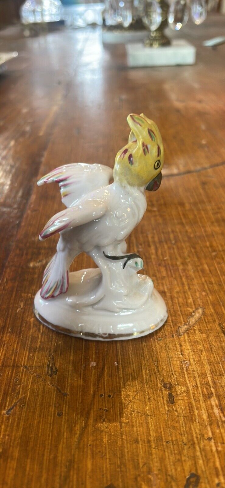 Vintage Small Porcelain Cockatoo Figurine