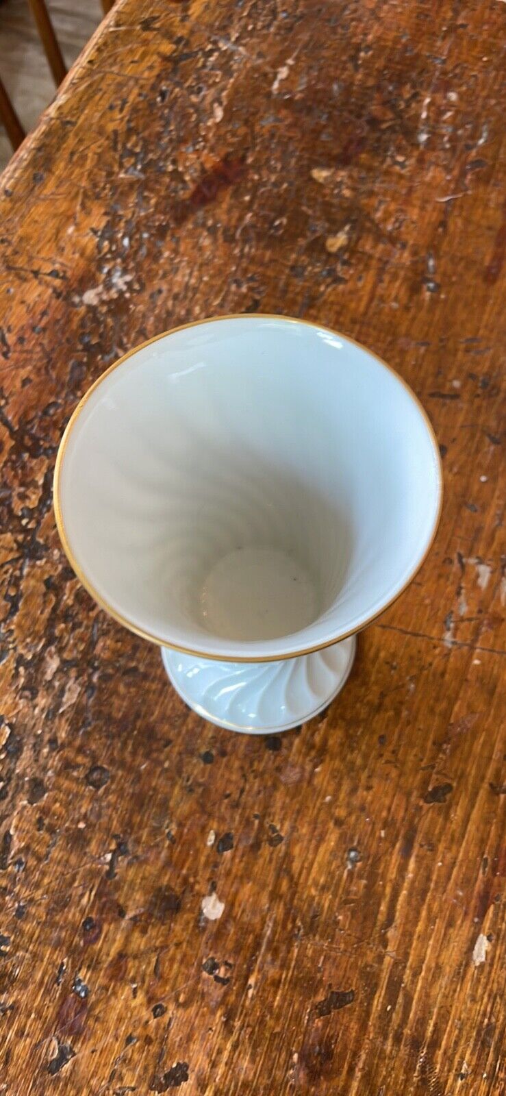 1960's Haviland LIMOGES Chalice Vase Fine Porcelain Footed 5.25" Vintage France