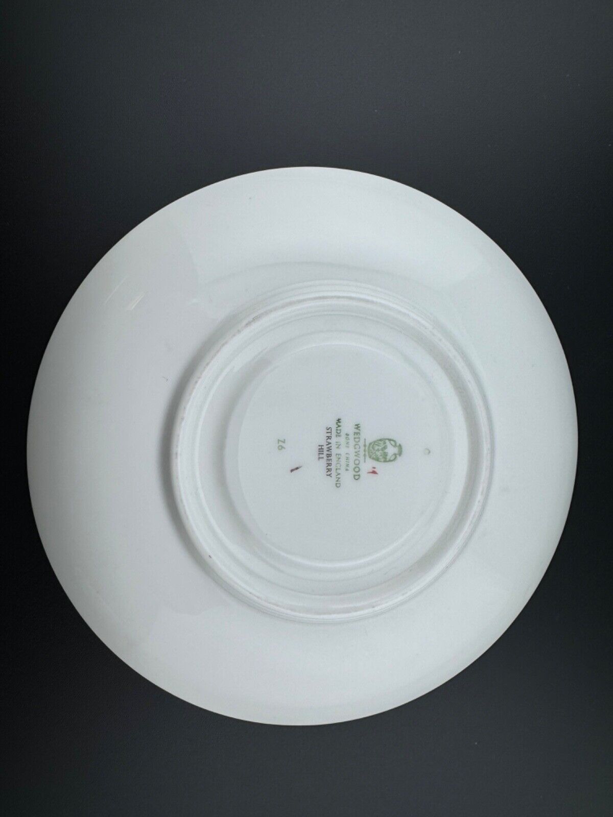 WEDGWOOD "STRAWBERRY HILL" PATTERN CREAM SOUP BOWL & SAUCER SET