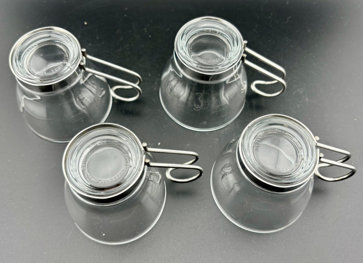 Bormioli Rocco Oslo Glass Espresso Demitasse Cups 3 1/2 Oz Made in Italy (4)