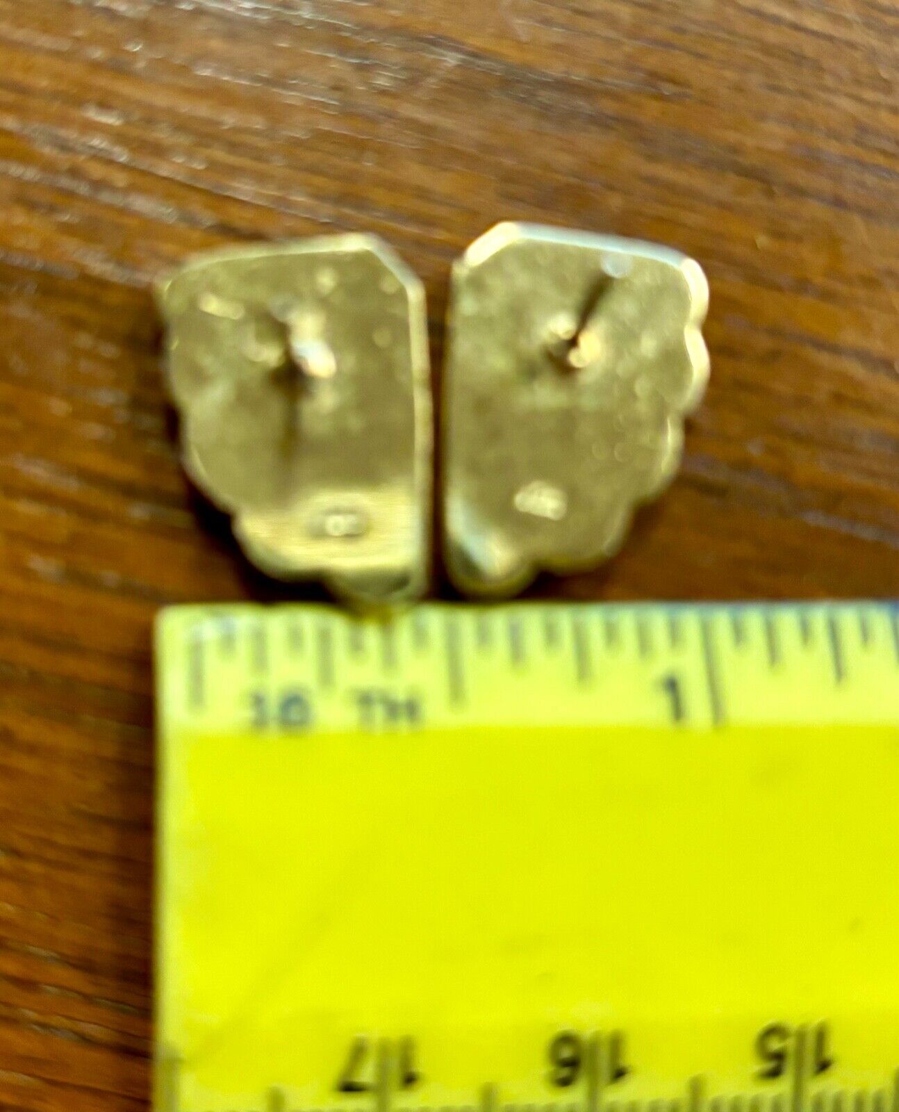 Vintage Gold over .925 Sterling Silver Fan Earrings