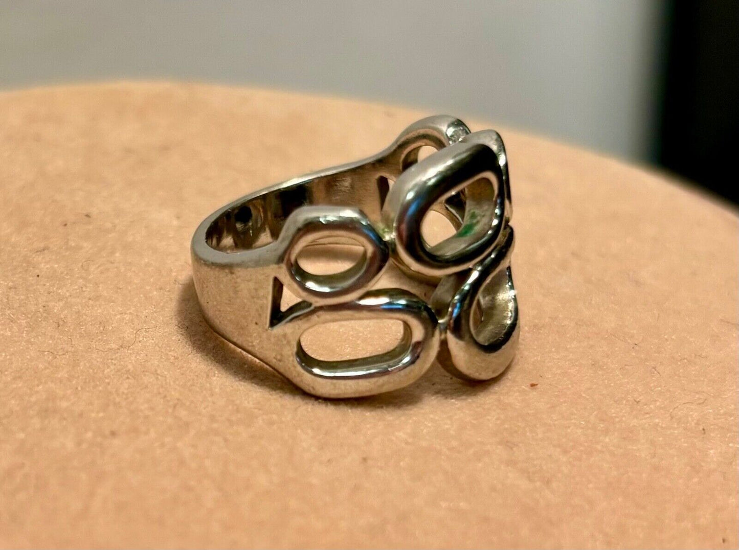 Lia Sophia Structure Silver Tone Ring Size 7