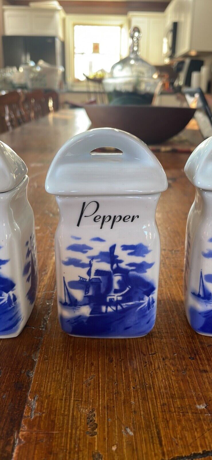 Five Vintage German Porcelain Spice Jars