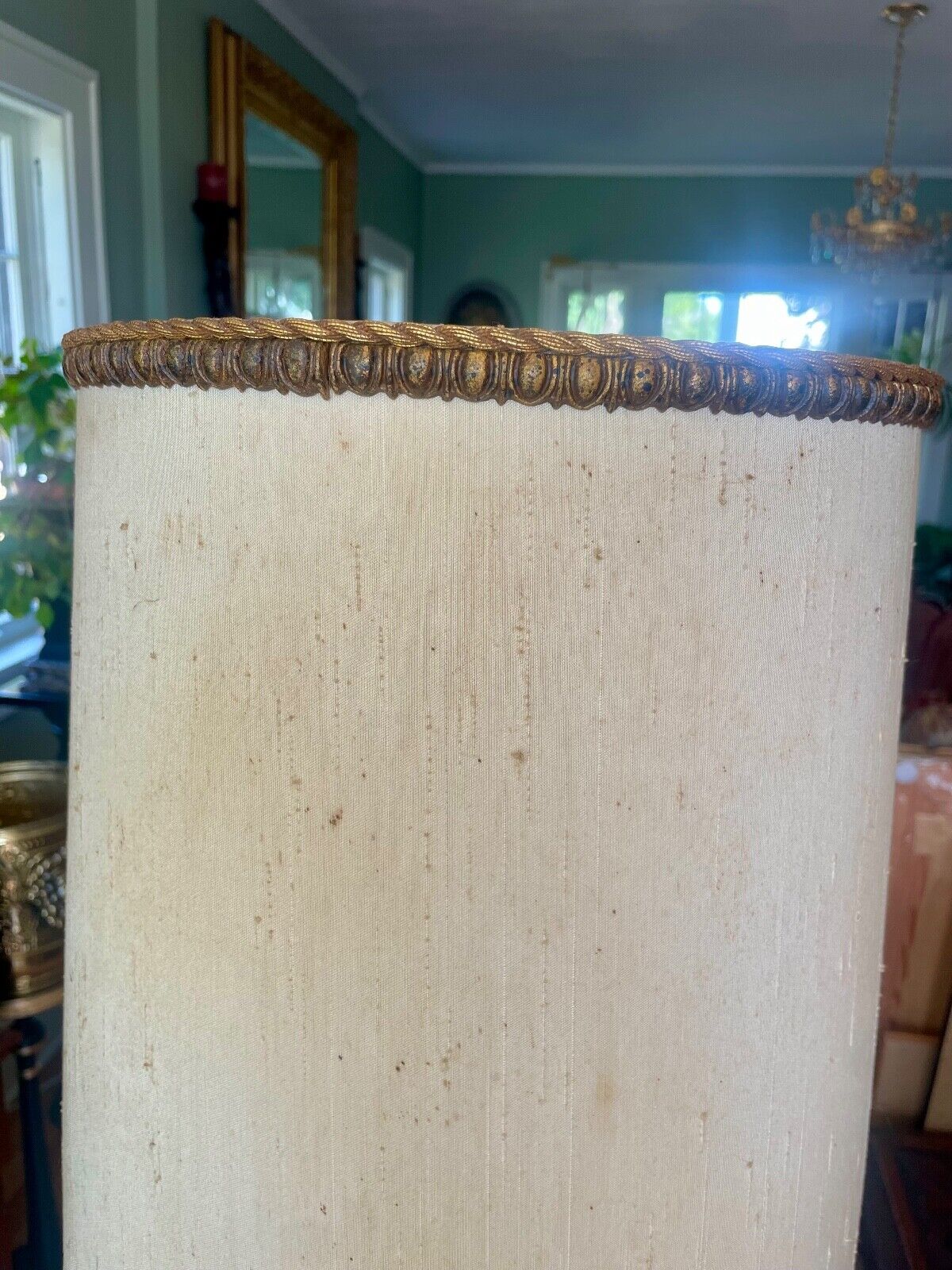 Vintage Nardini Lamp Table Gold and Silver Leaf