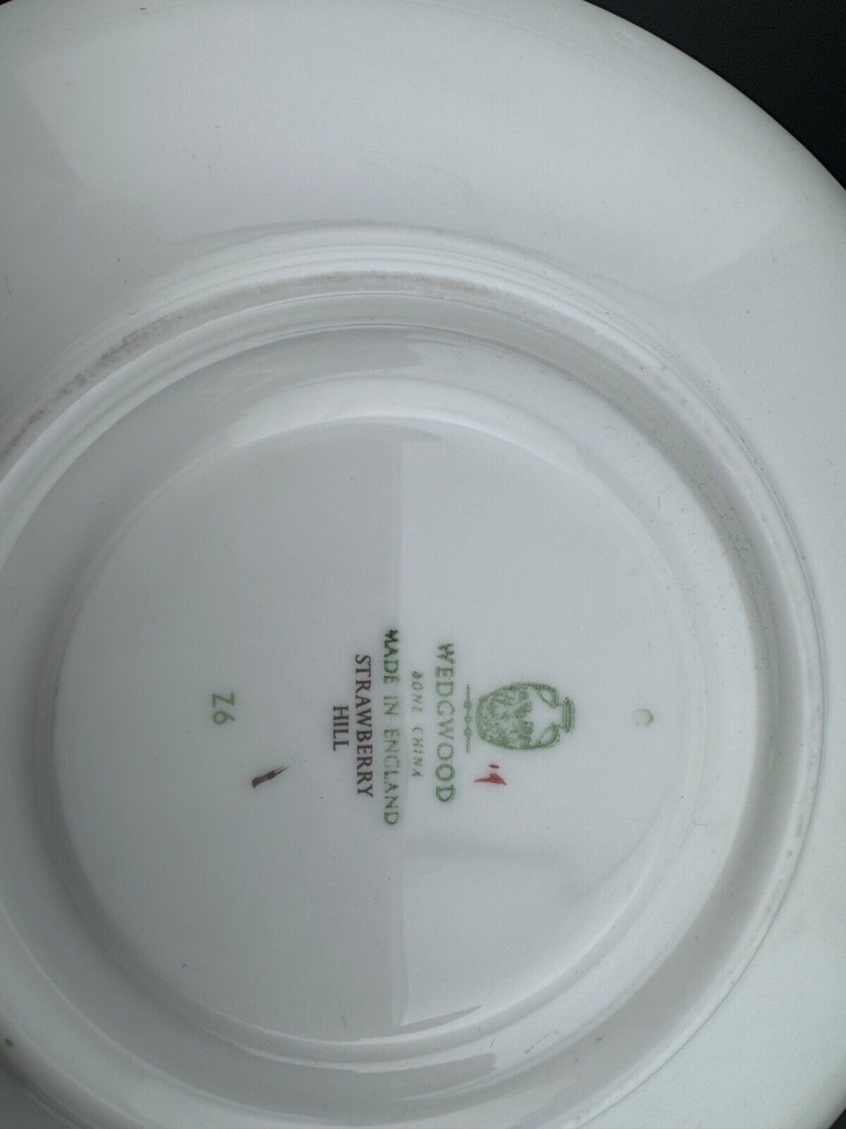 WEDGWOOD "STRAWBERRY HILL" PATTERN CREAM SOUP BOWL & SAUCER SET