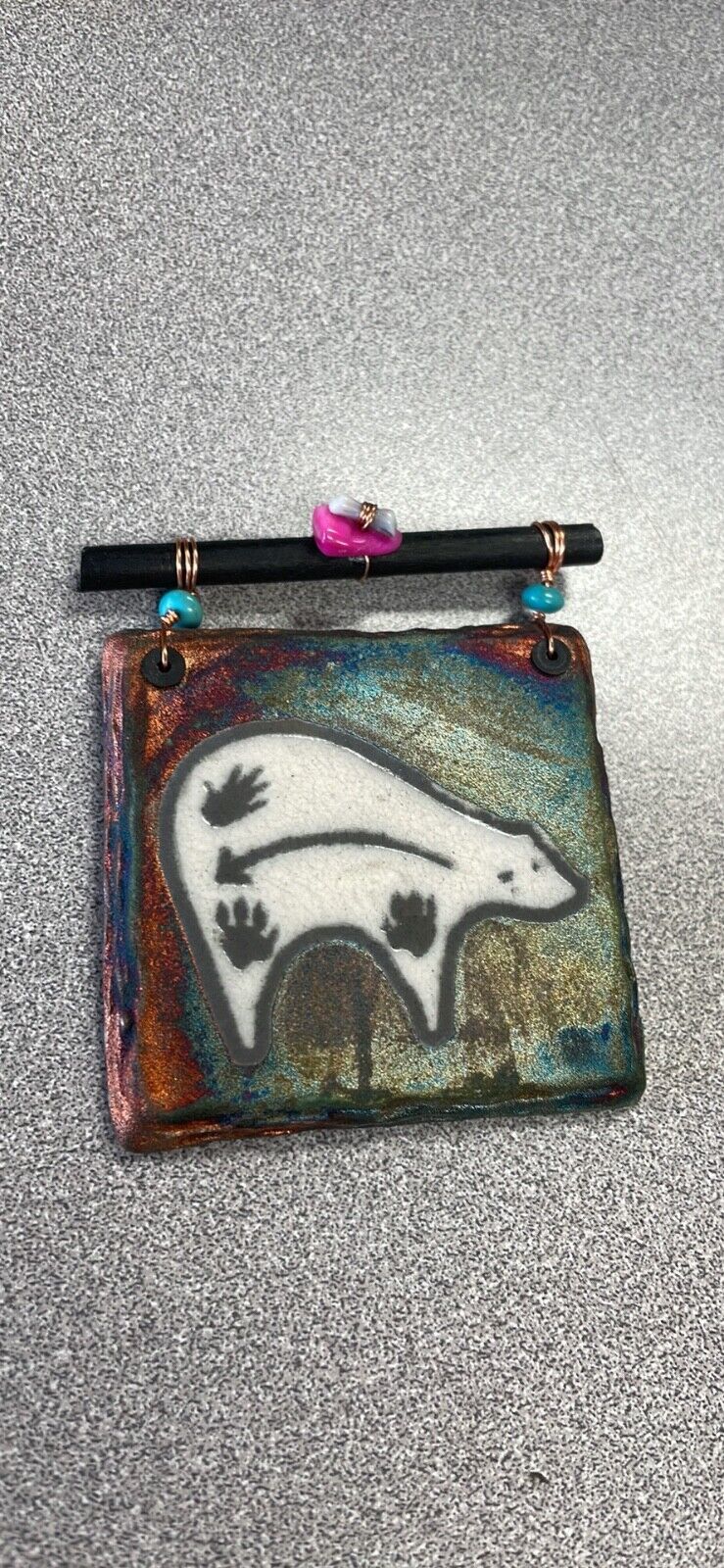 Handmade Art Tile Polar Bear