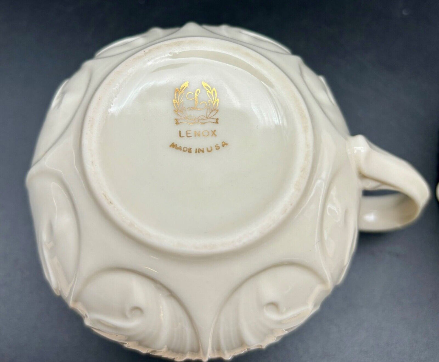 Vintage Lenox Porcelain Woodland Small Bowl and Creamer