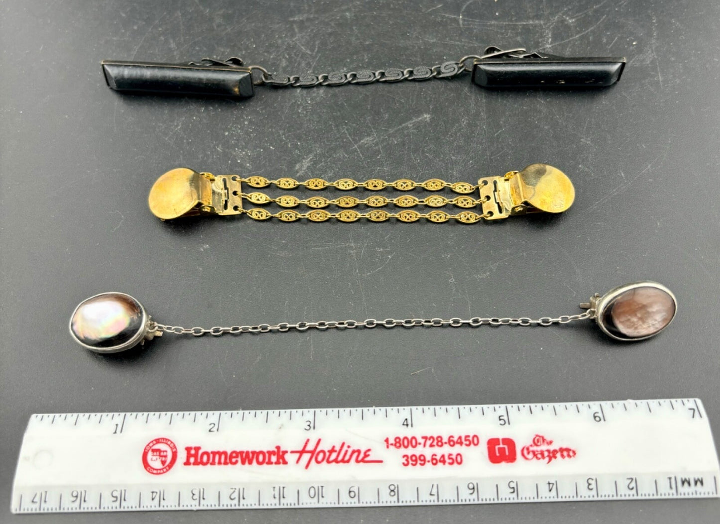 3 Vintage Sweater Guard Clips