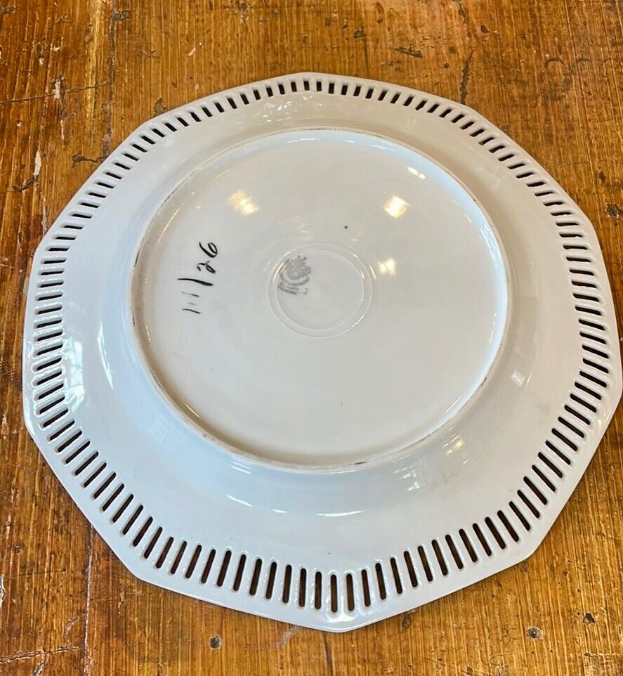 Antique Bavarian Floral Plate