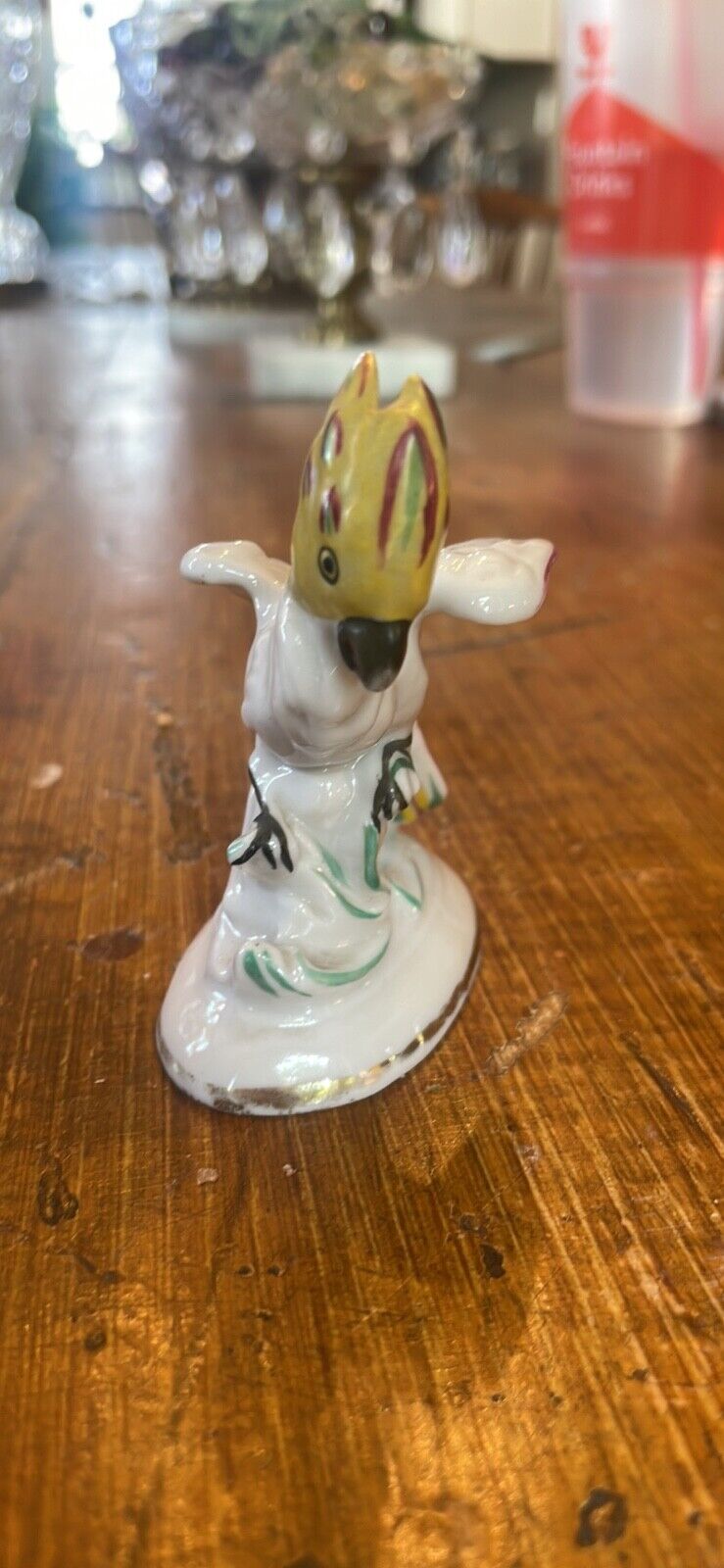 Vintage Small Porcelain Cockatoo Figurine