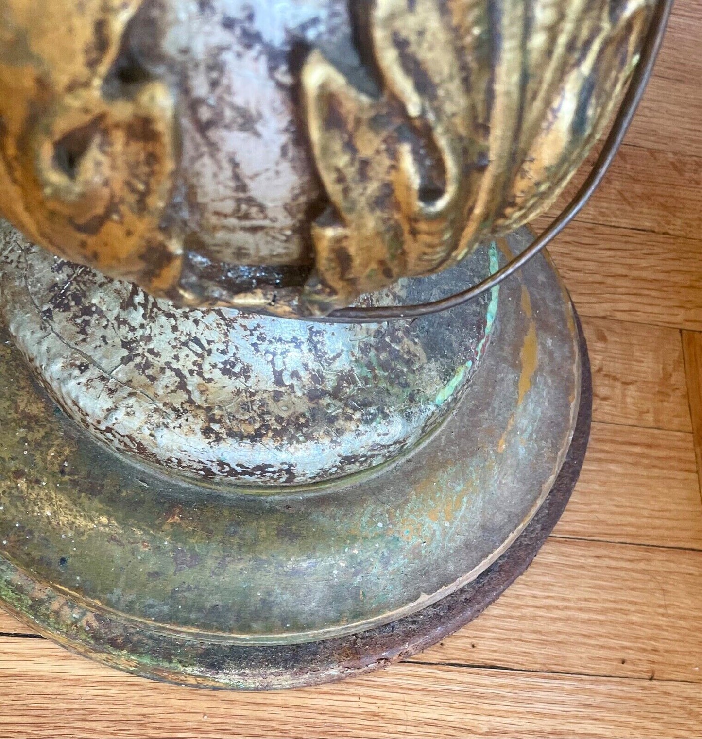 Vintage Nardini Lamp Table Gold and Silver Leaf