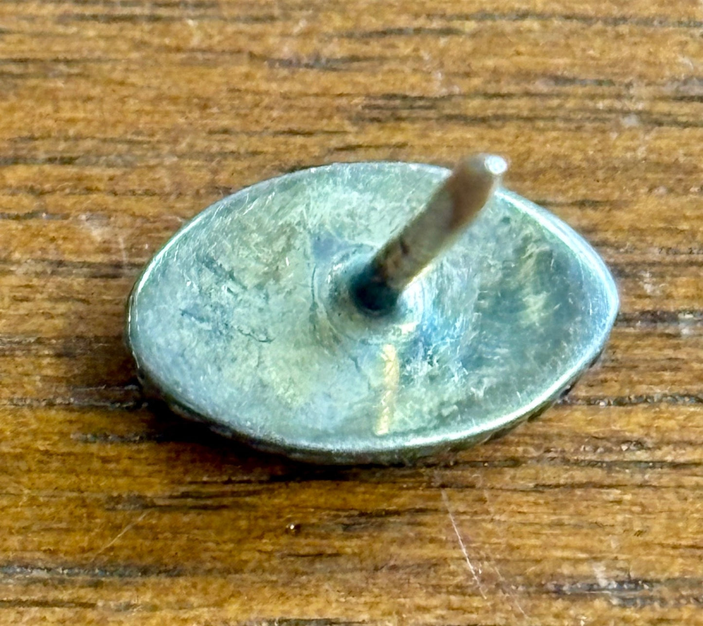 Vintage Unmarked Sterling Silver and Mother-of-Pearl Tie Tack