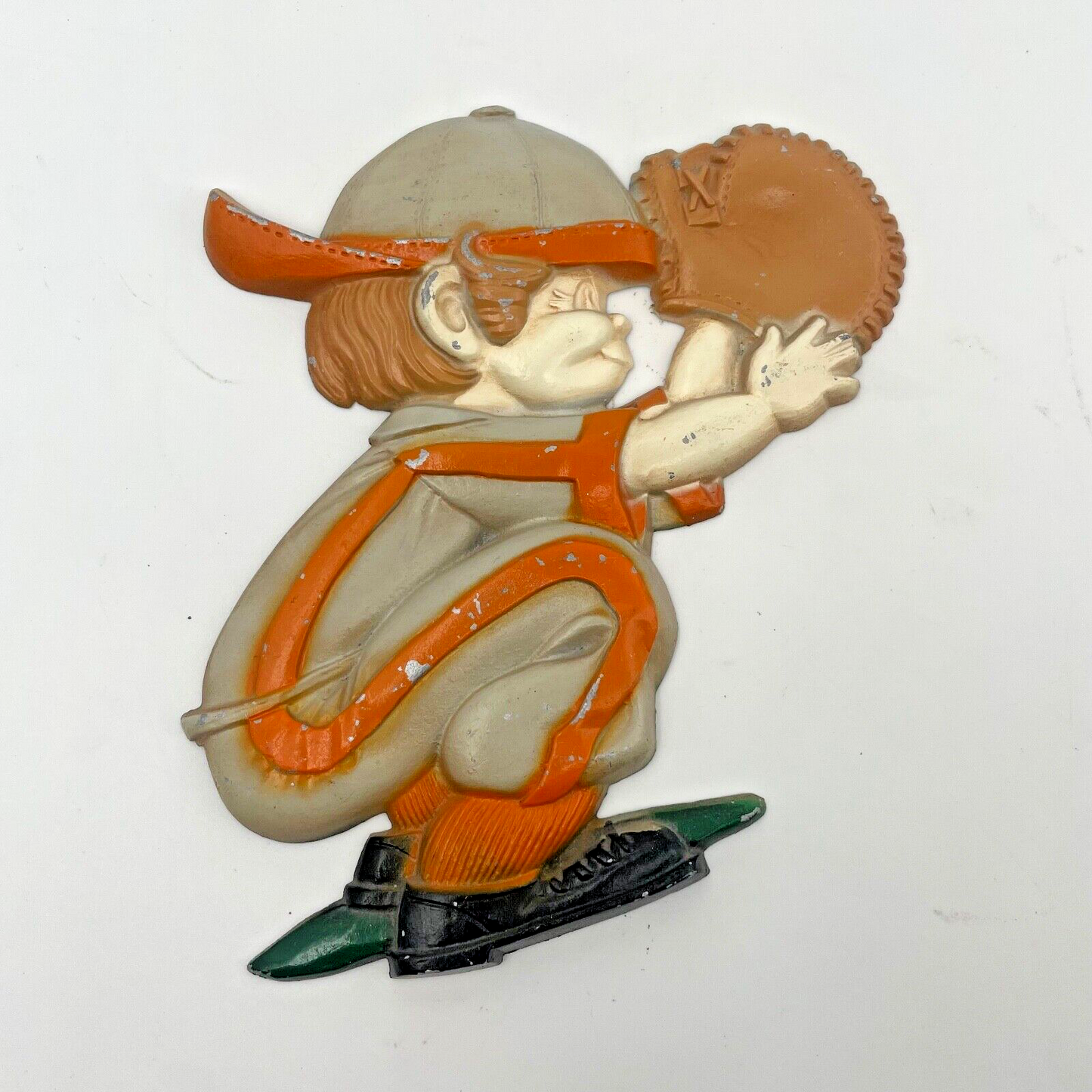 3 Sexton METAL Baseball WALL PLAQUES Sports HOME INTERIORS HOMCO Boys VINTAGE