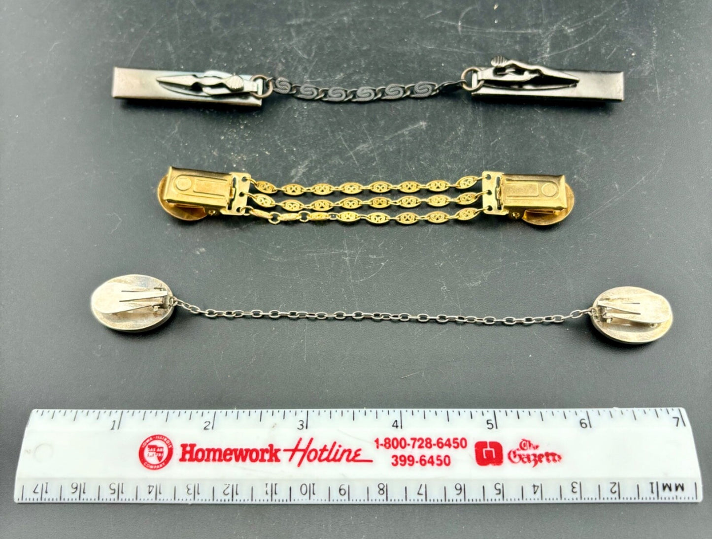 3 Vintage Sweater Guard Clips