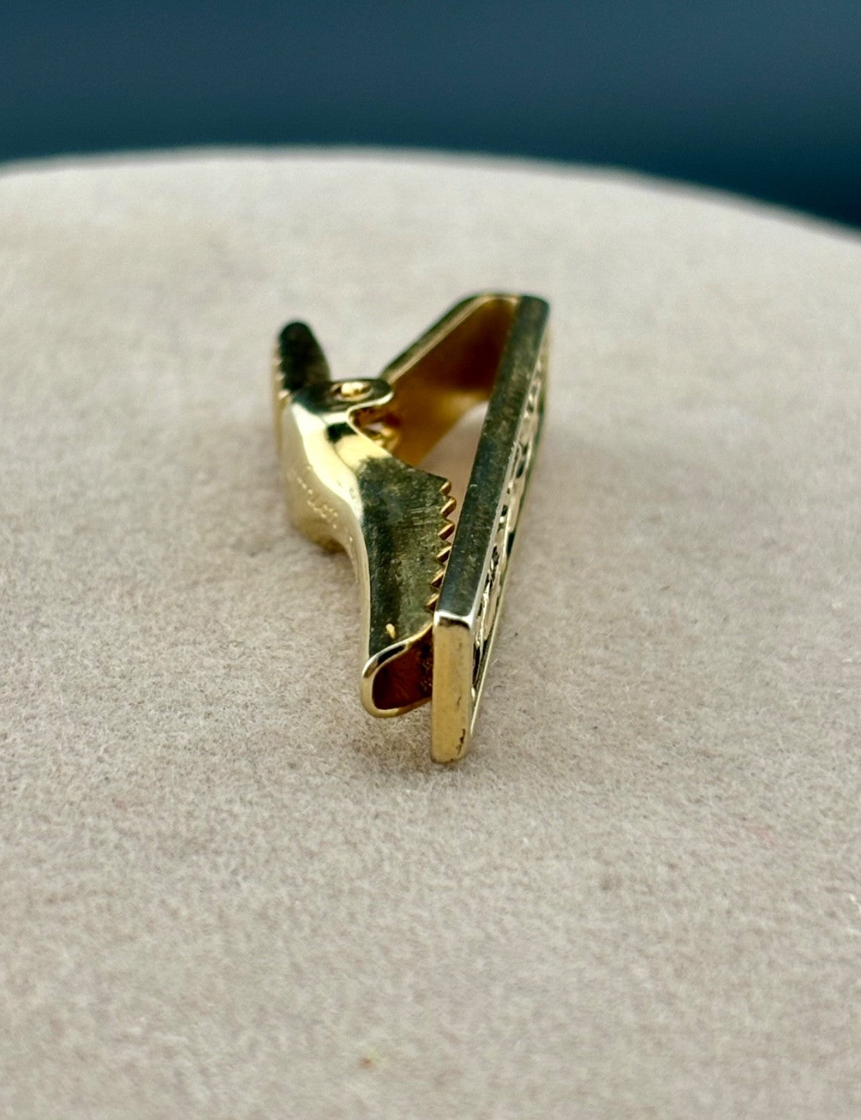 Vintage Anson Gold-Tone Floral Tie Clip