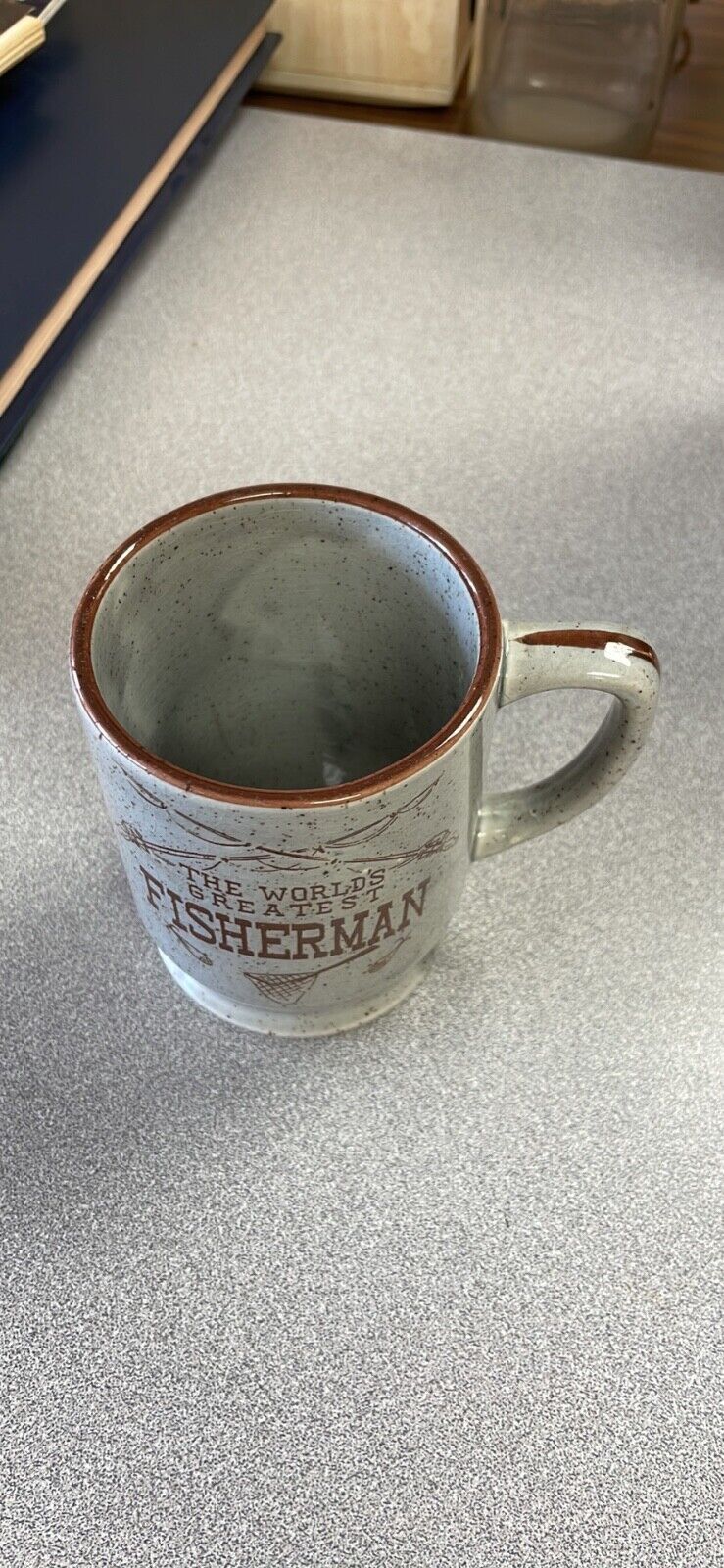 Vintage Worlds Greatest Fisherman Mug Made in Japan 4" T
