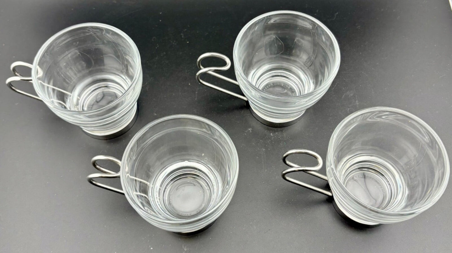 Bormioli Rocco Oslo Glass Espresso Demitasse Cups 3 1/2 Oz Made in Italy (4)