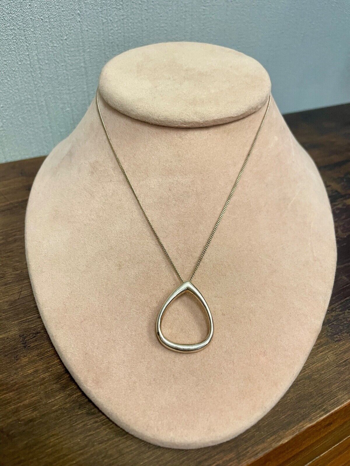.925 Sterling Silver Abstract Pendant Necklace 5 Grams