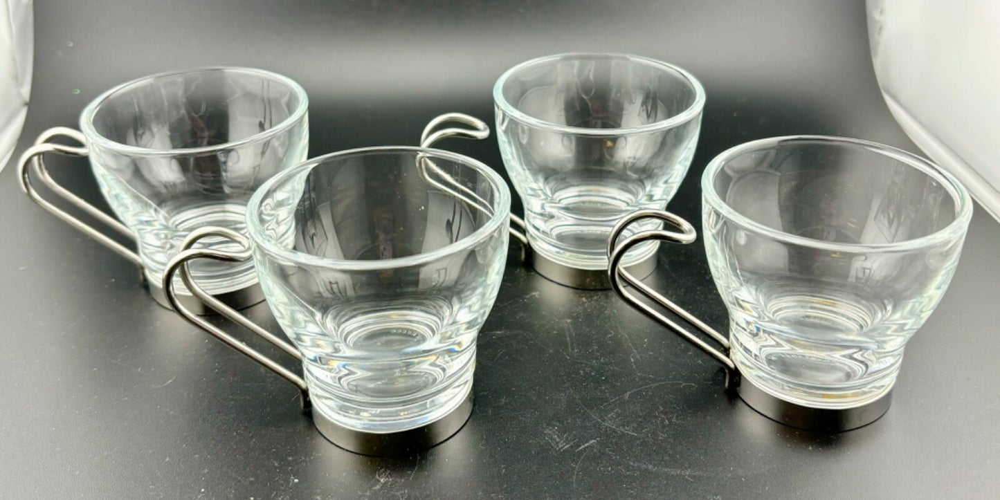 Bormioli Rocco Oslo Glass Espresso Demitasse Cups 3 1/2 Oz Made in Italy (4)