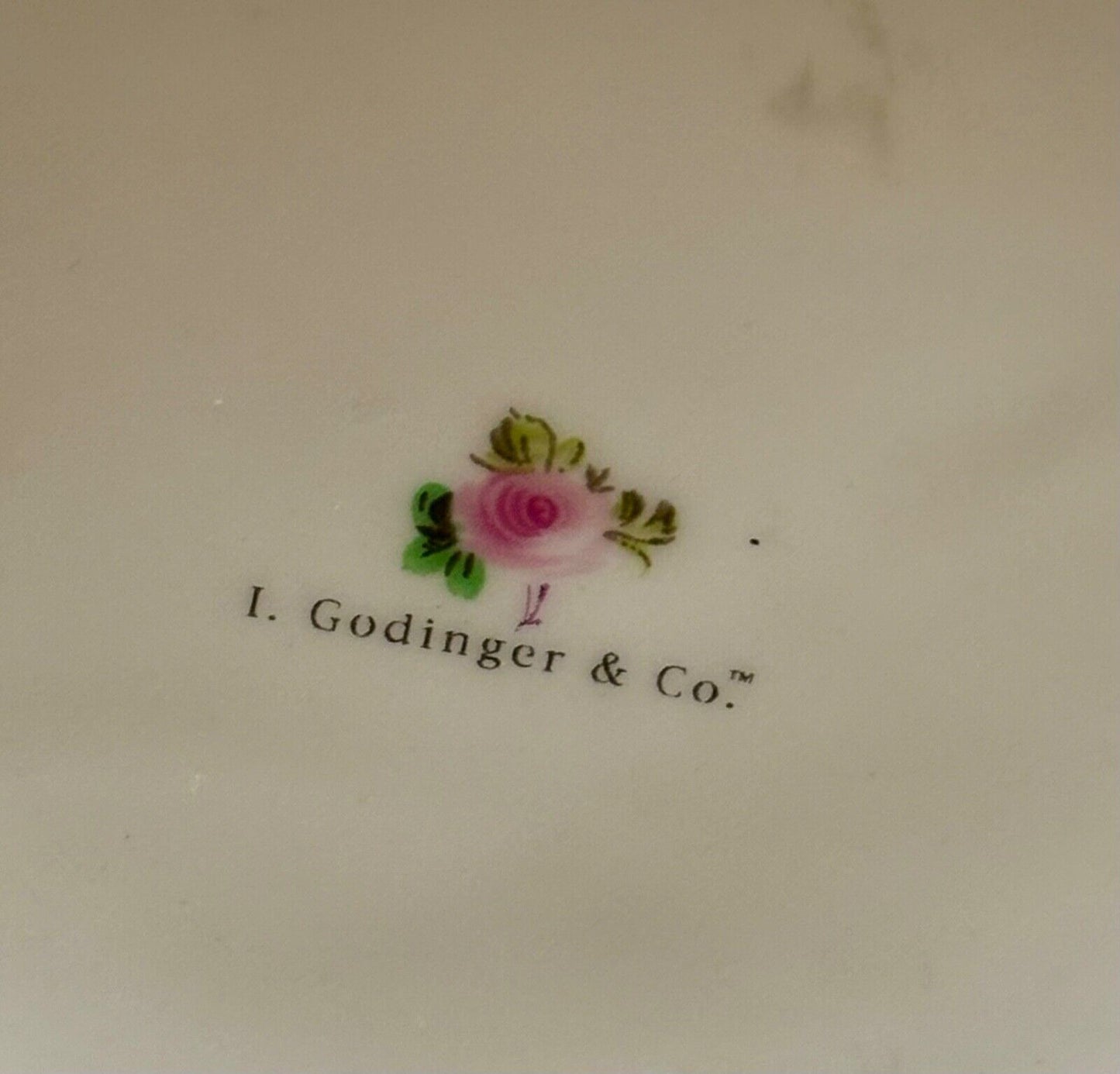 Vtg I. Godinger & Co. Floral Pansy Primavera Porcelain Milk Creamer Pitcher