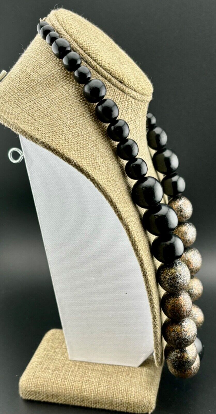 Bold Vintage Wooden Bead Necklace NK