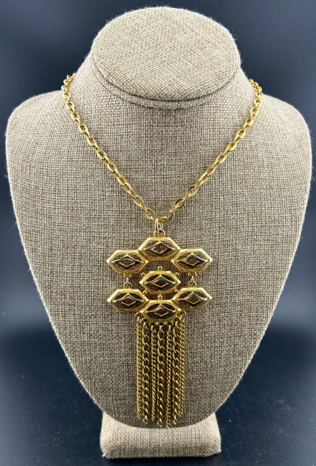 Vintage Gold-Tone Tassel Necklace