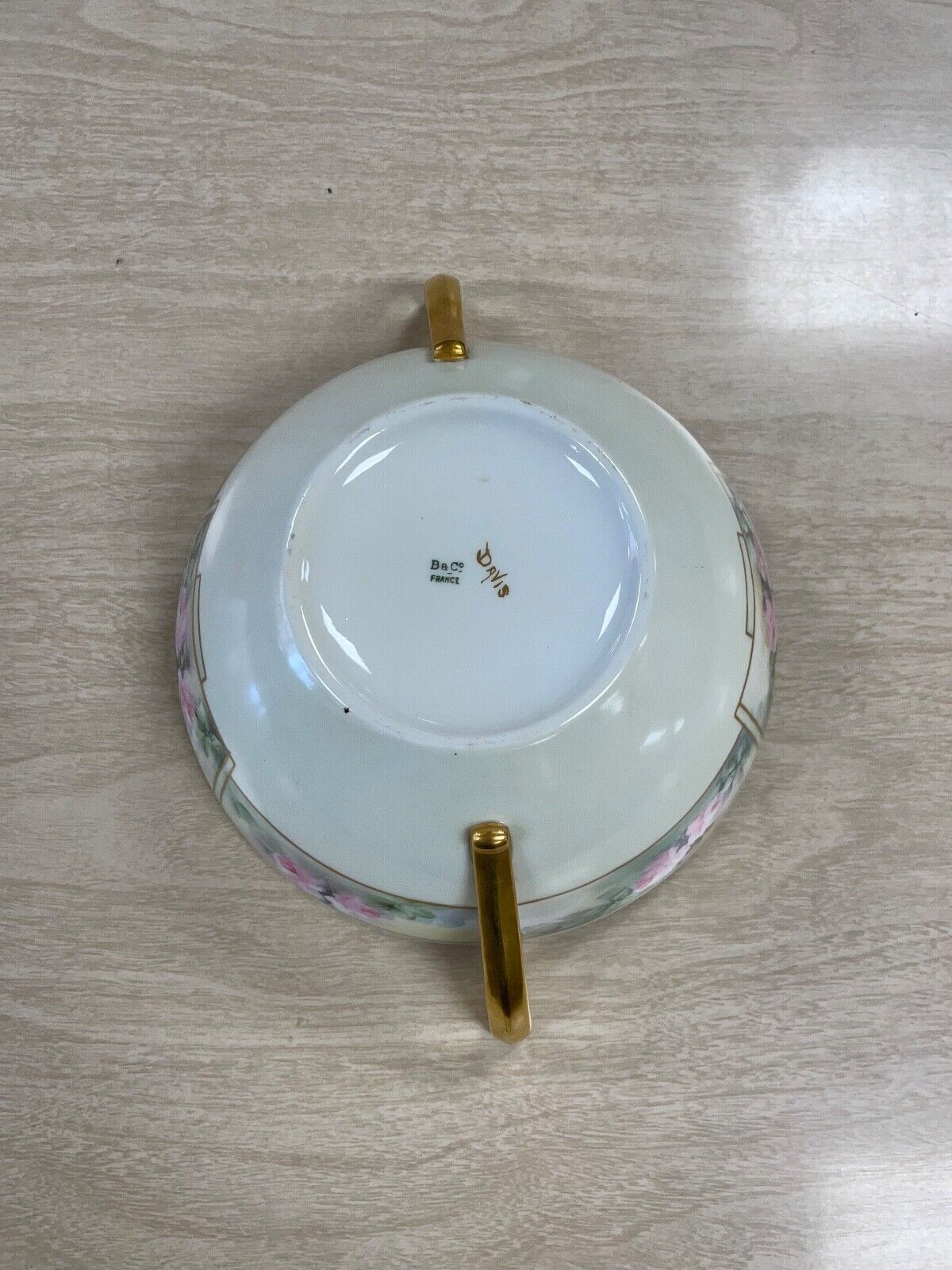 Antique Hand Painted French Porcelain Bowl