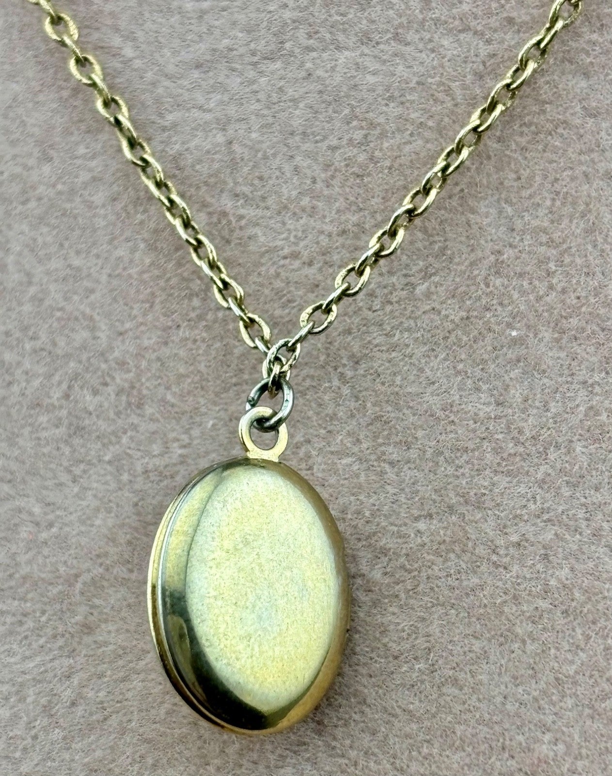 1928 Brand Gold-Tone Faux Opal Locket Necklace 15"