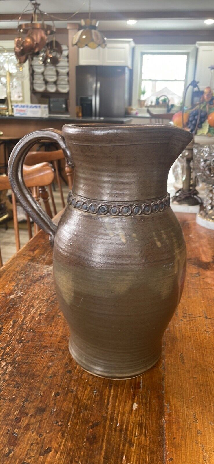 1982 Vintage Handmade Pottery Pitcher