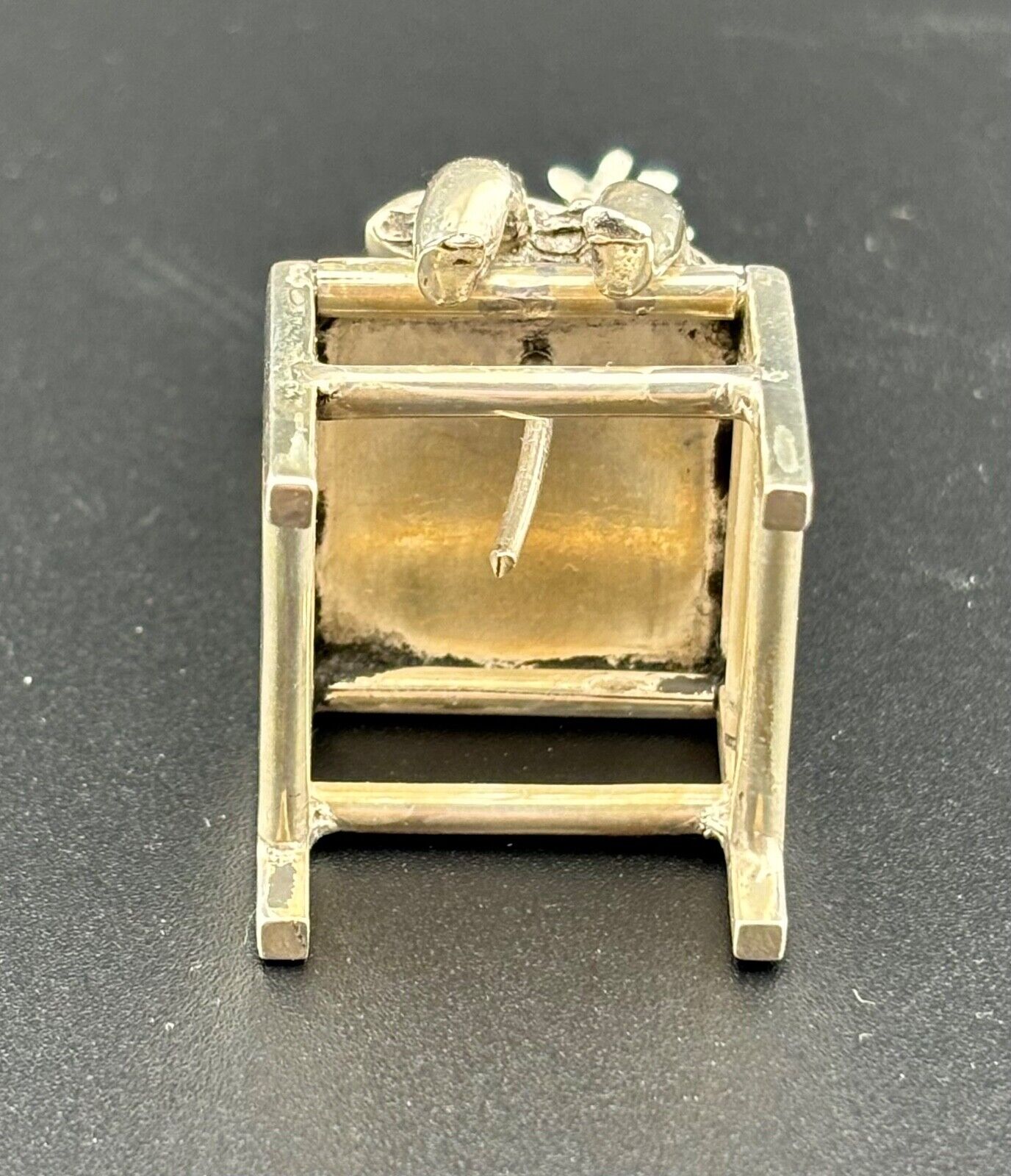.925 Sterling Silver Girl on Chair Figure Dollhouse Miniature 60 Grams