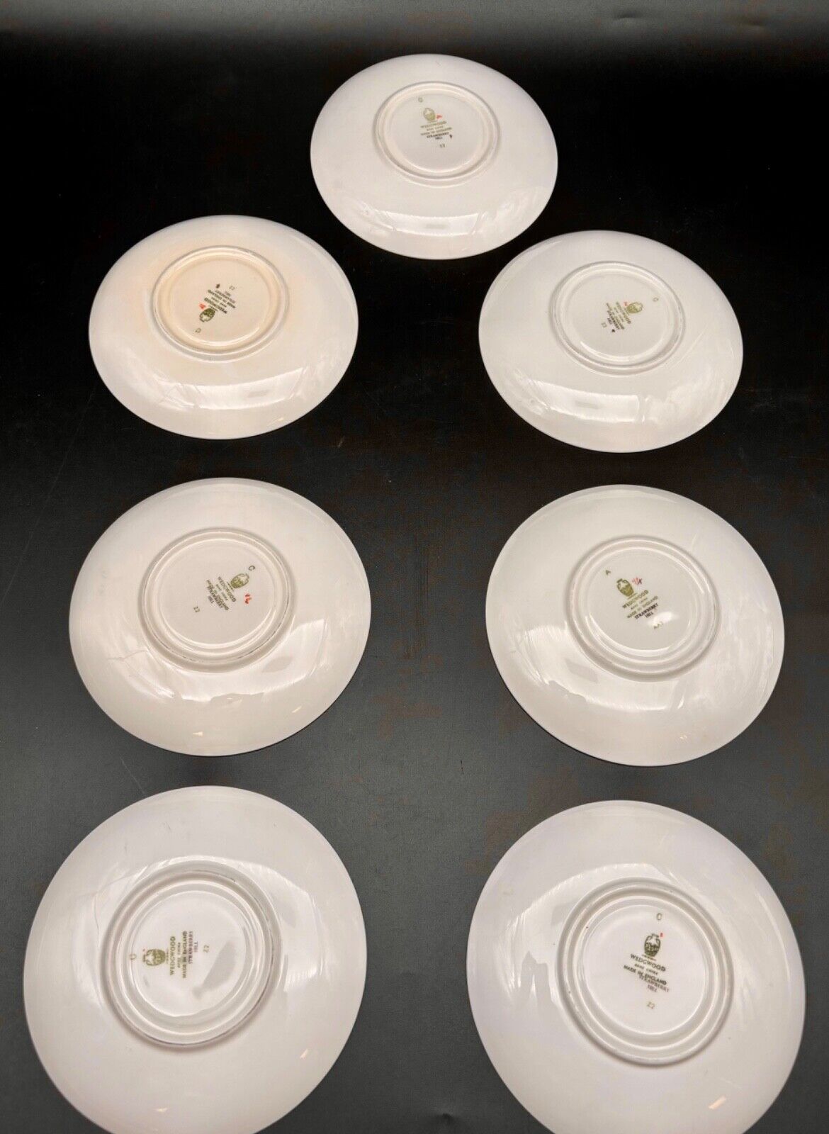 Wedgwood Strawberry Hill (7) Saucers, 5 3/4"