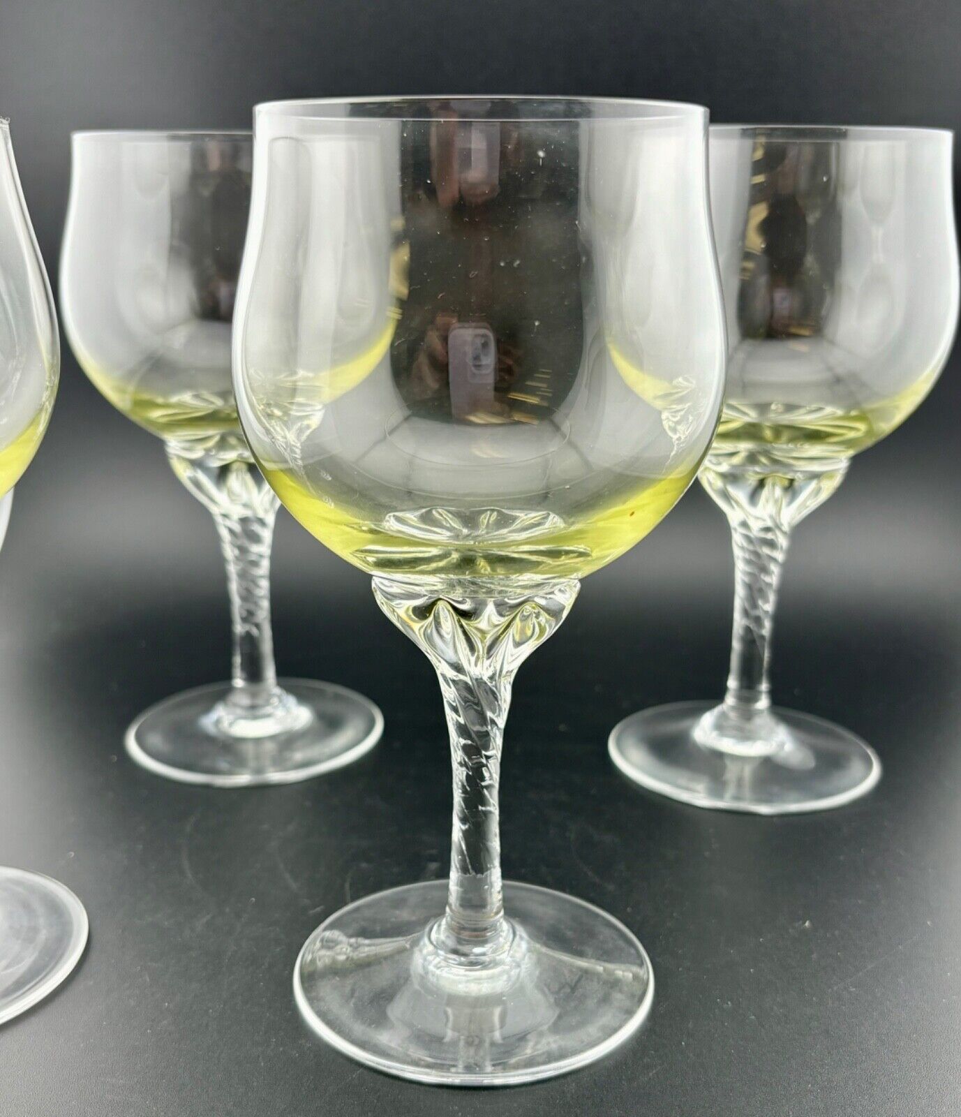 Coronation Light Green Wine By Sasaki Set of Four