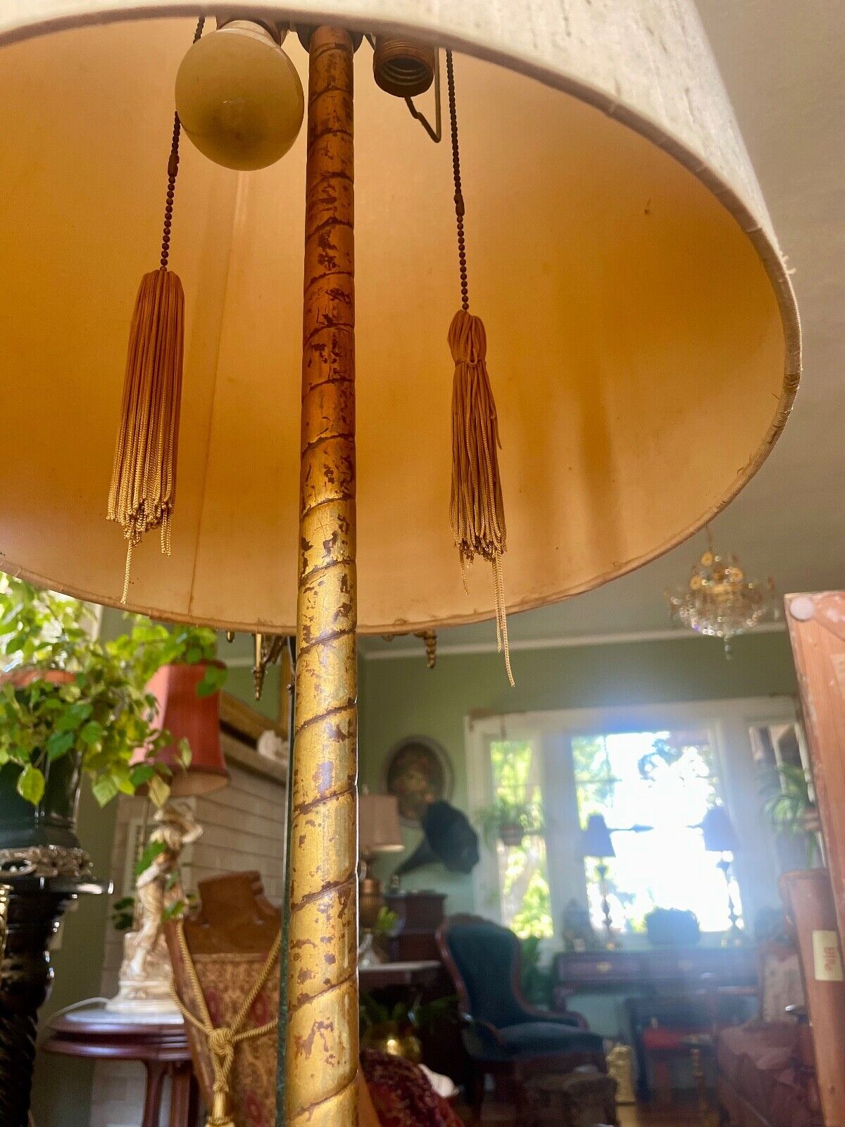 Vintage Nardini Lamp Table Gold and Silver Leaf