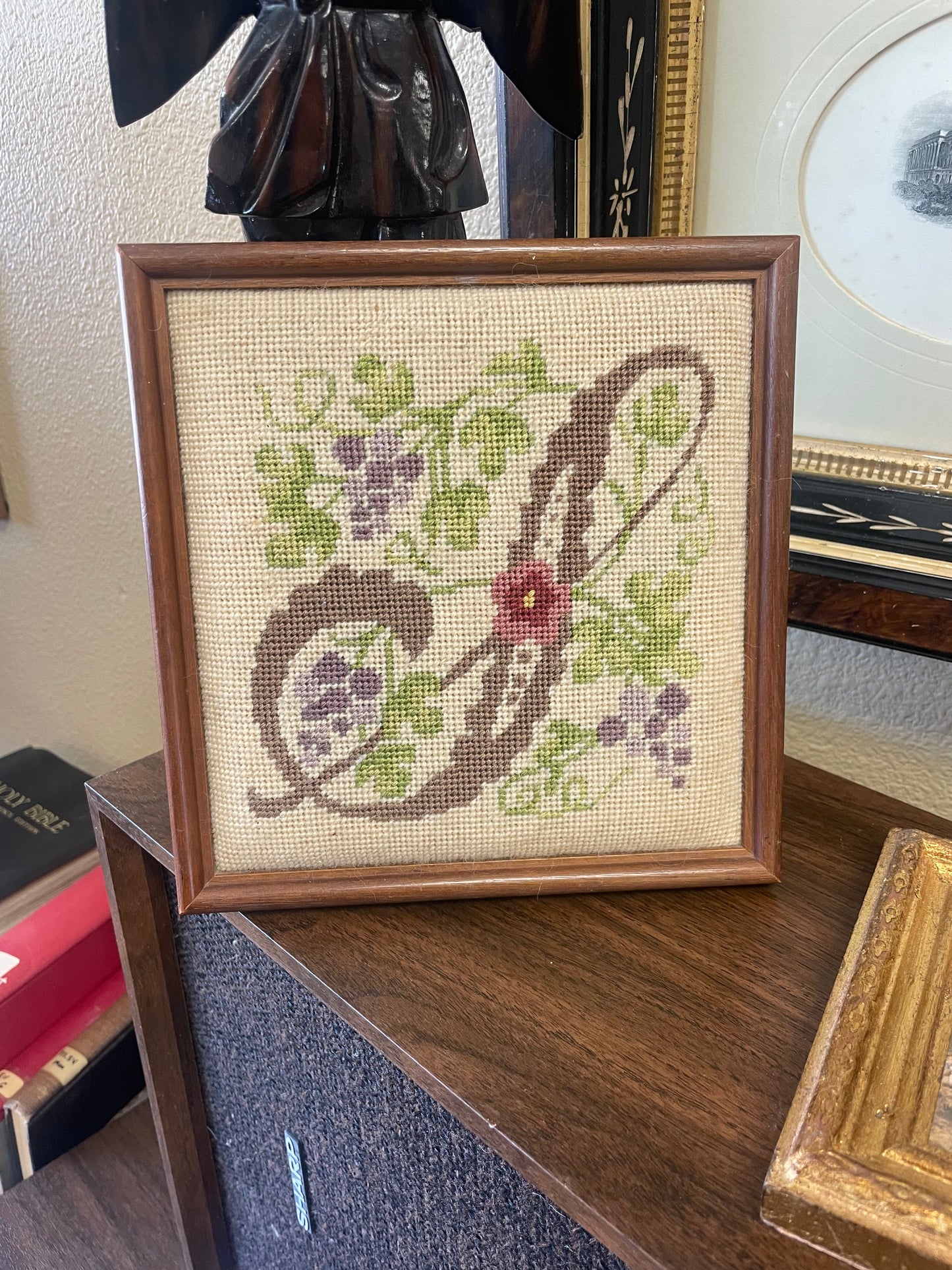 Beautiful Hand Stitched Needlepoint Picture