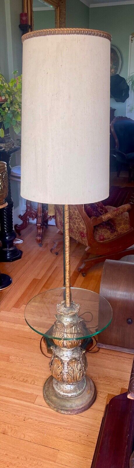 Vintage Nardini Lamp Table Gold and Silver Leaf