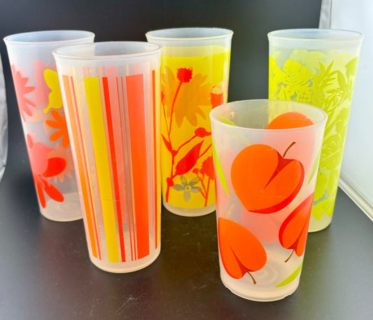 Vintage Tupperware Tumblers Floral(5)