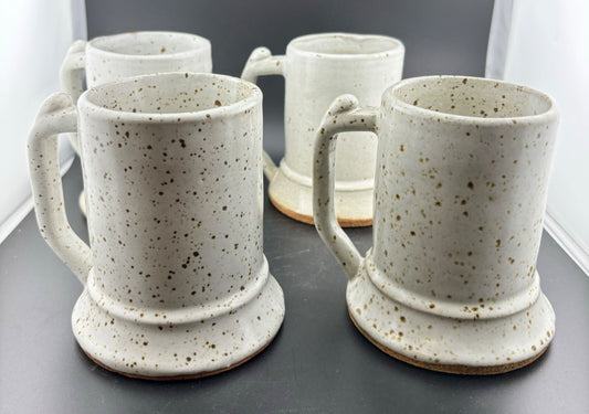 Four Handmade Pottery Steins/Mugs