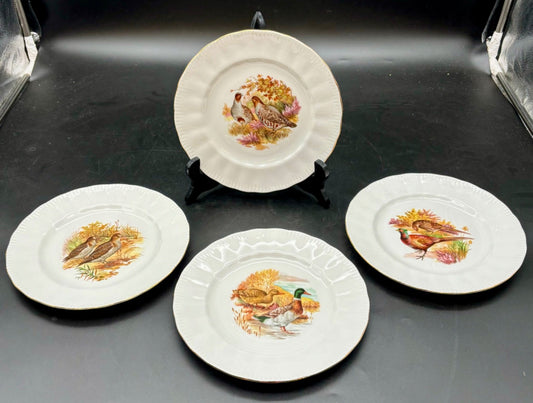Paragon English Bone China Decorative Bird Plates Set of 4