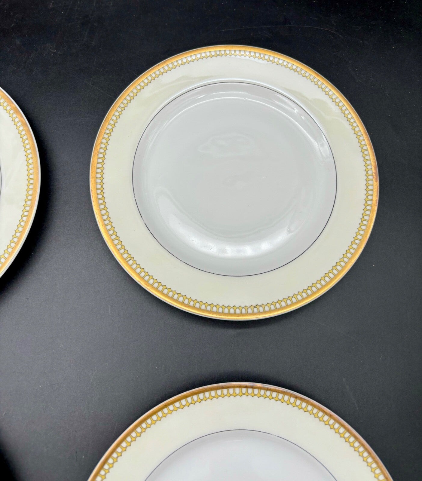 Haviland Limoges Schleiger 278 Salad Plates(4) Yellow Edge