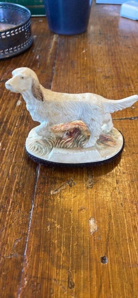 Vintage Resin Spaniel Dog Figurine