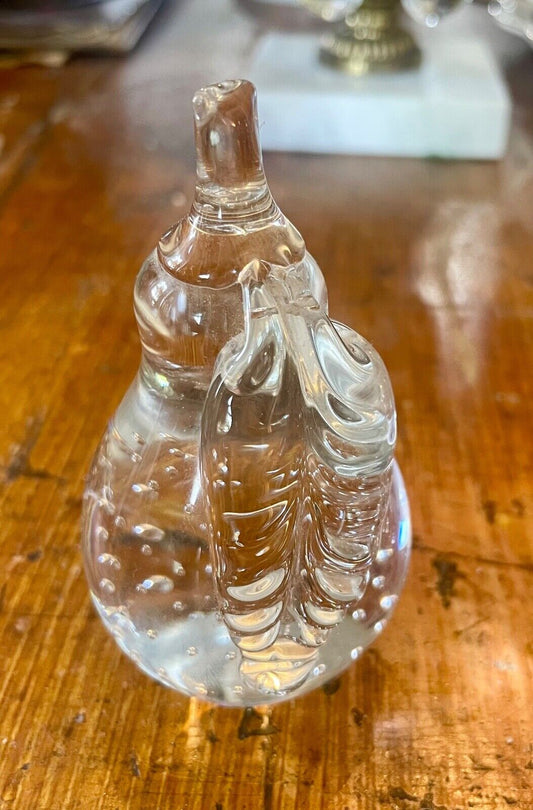 Glass Pear Figurine/Paper Weight