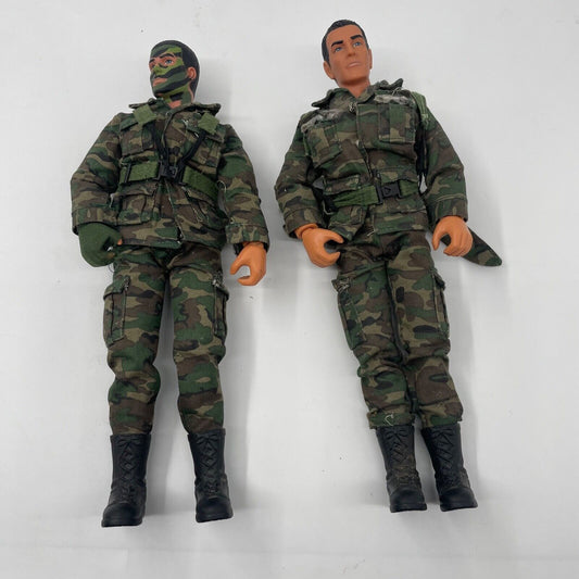 Actions Doll - Camouflage uniforms and black boots - 12in Rare find - Two Dolls