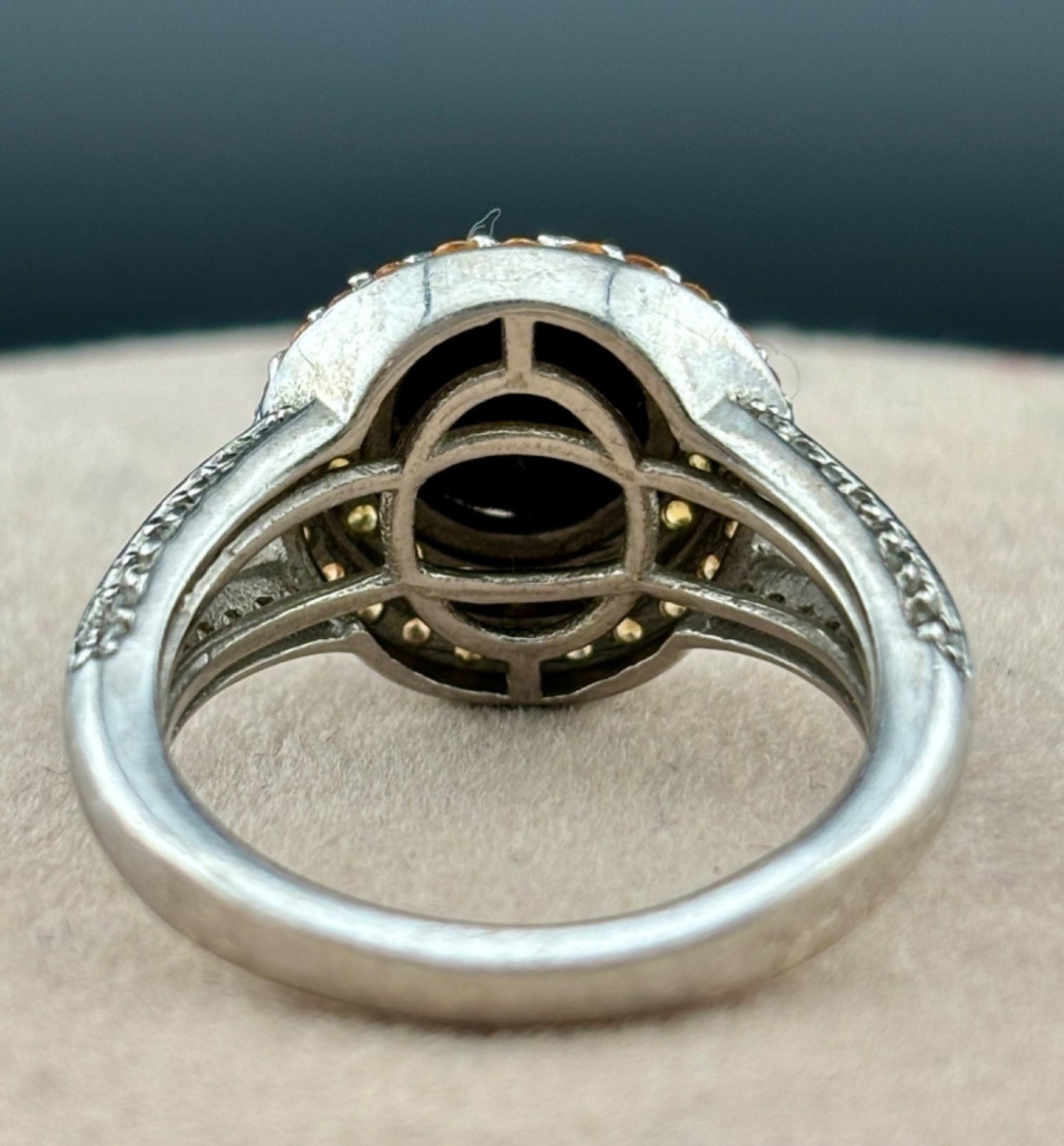 STS Sterling Silver Genuine Sapphire and Multi-Gemstone Ring Sz. 8