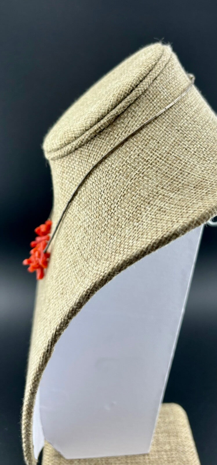 Vintage Silver-Plated and Coral Necklace NK